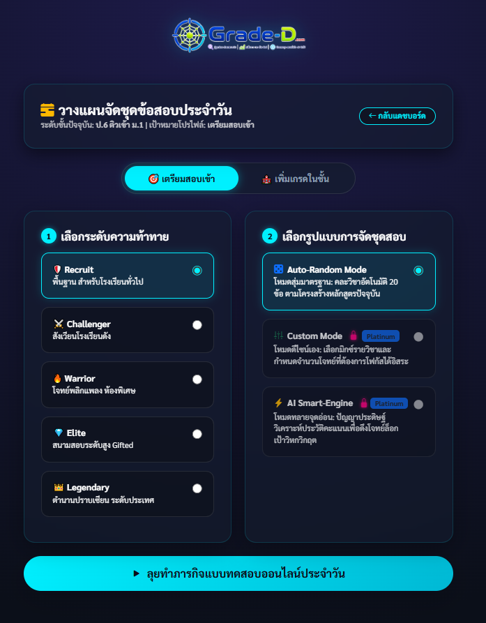 การตั้งค่าข้อสอบ
